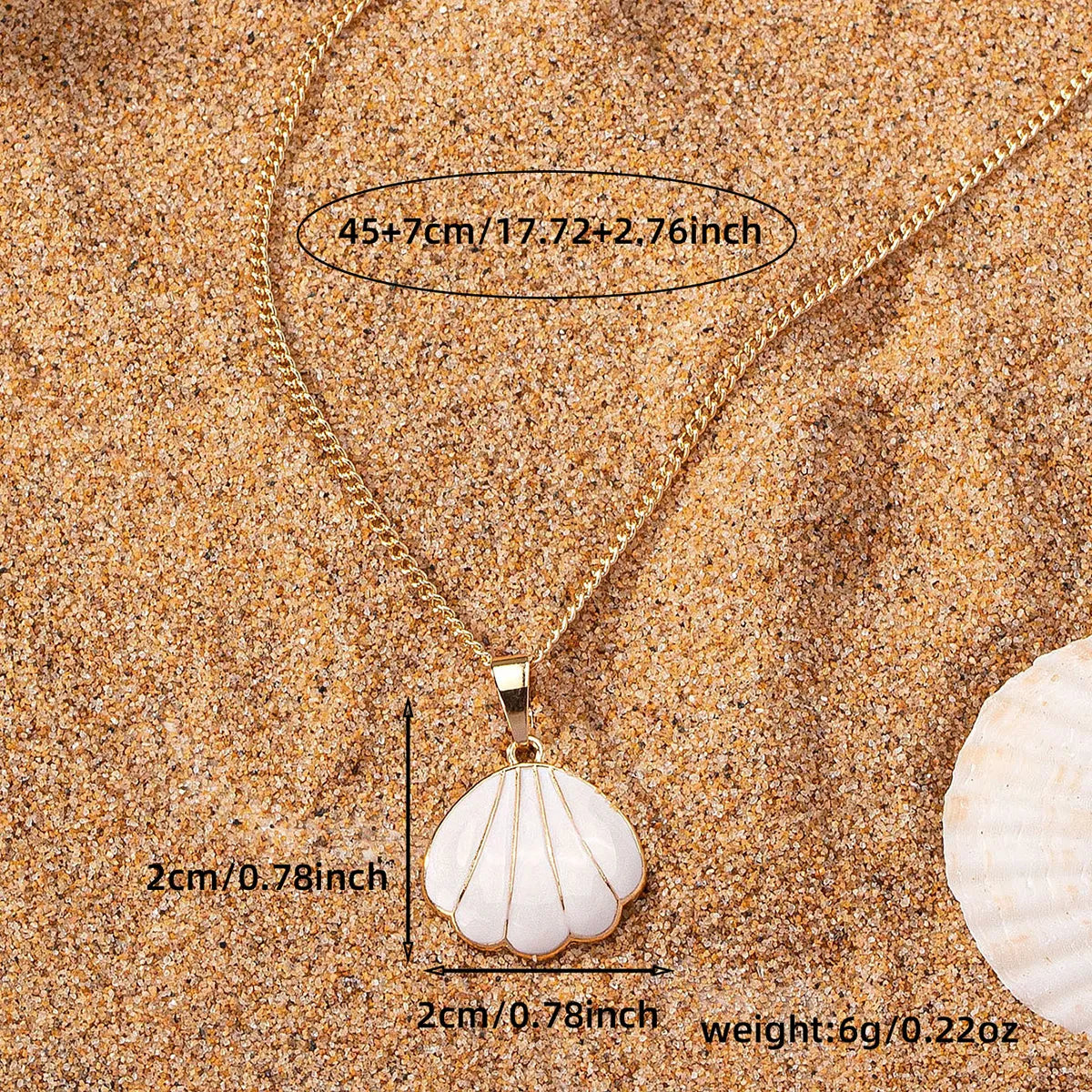 Beach Commute Shell Ferroalloy Zinc Alloy Women's Pendant Necklace