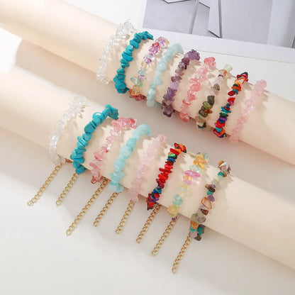 Beach Geometric Natural Stone Turquoise Irregular Bracelets