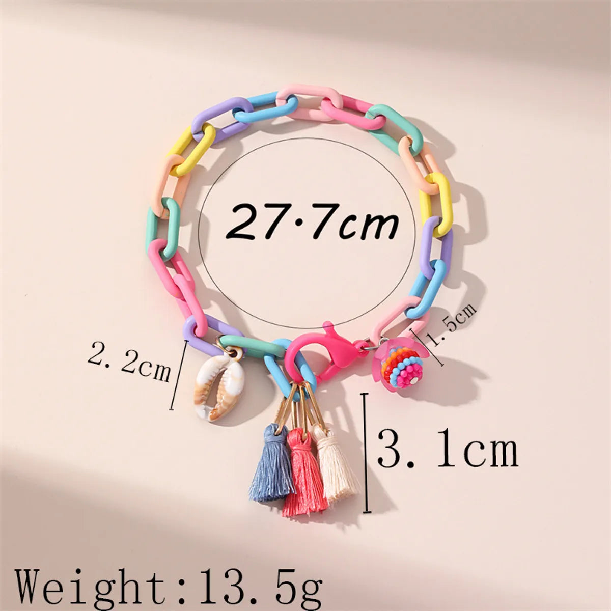 Beach Geometric Plastic Tassel Women's Anklet