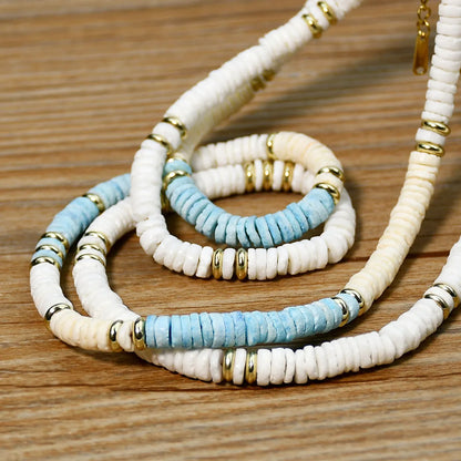 Beach Geometric Shell Beaded Women's Necklace