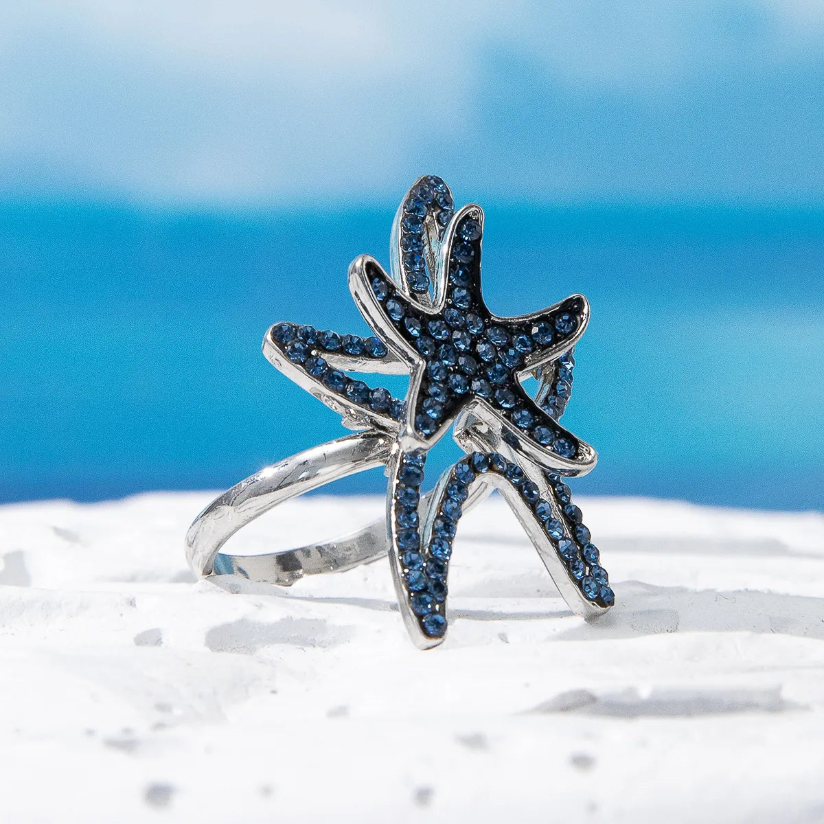 Beach Modern Style Starfish Alloy Women'S Rings