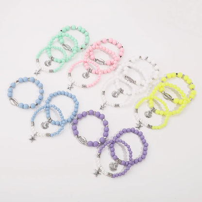 Beach Simple Style Classic Style Starfish Shell Arylic Alloy Wholesale Bracelets