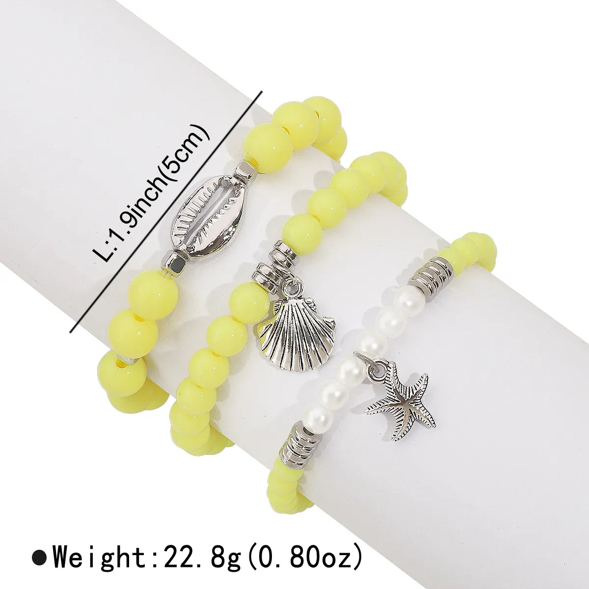 Beach Simple Style Classic Style Starfish Shell Arylic Alloy Wholesale Bracelets