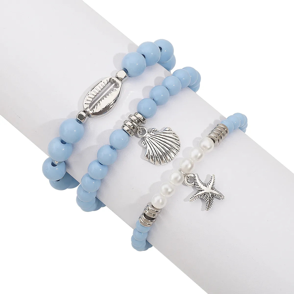 Beach Simple Style Classic Style Starfish Shell Arylic Alloy Wholesale Bracelets