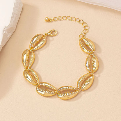 Beach Simple Style Shell Alloy Beaded Women's Bracelets