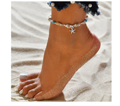 Beach Starfish Alloy Wholesale Anklet