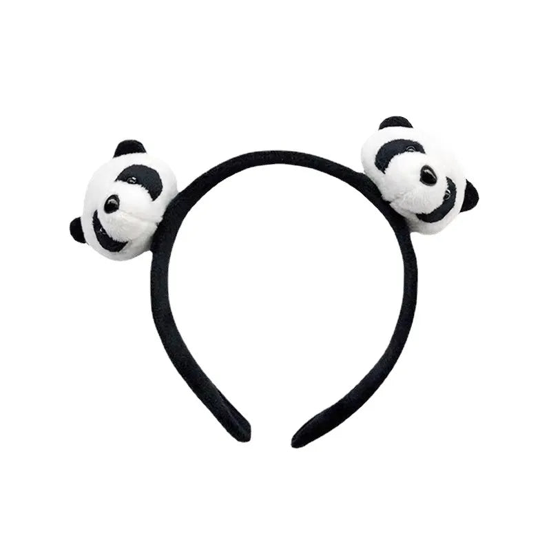 Bear Brooch Hairpin Cartoon Japanese Style Hair Rope Animal Plush Doll Hairband Children'S Headwear Hair Accessories Panda Headband