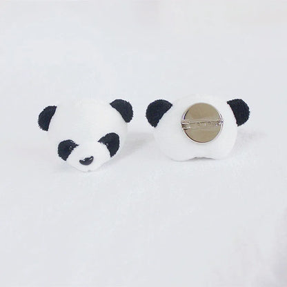 Bear Brooch Hairpin Cartoon Japanese Style Hair Rope Animal Plush Doll Hairband Children'S Headwear Hair Accessories Panda Headband