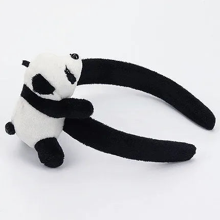 Bear Brooch Hairpin Cartoon Japanese Style Hair Rope Animal Plush Doll Hairband Children'S Headwear Hair Accessories Panda Headband