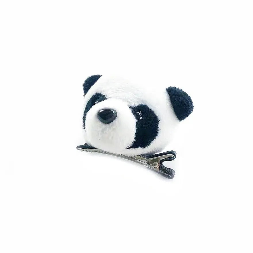 Bear Brooch Hairpin Cartoon Japanese Style Hair Rope Animal Plush Doll Hairband Children'S Headwear Hair Accessories Panda Headband