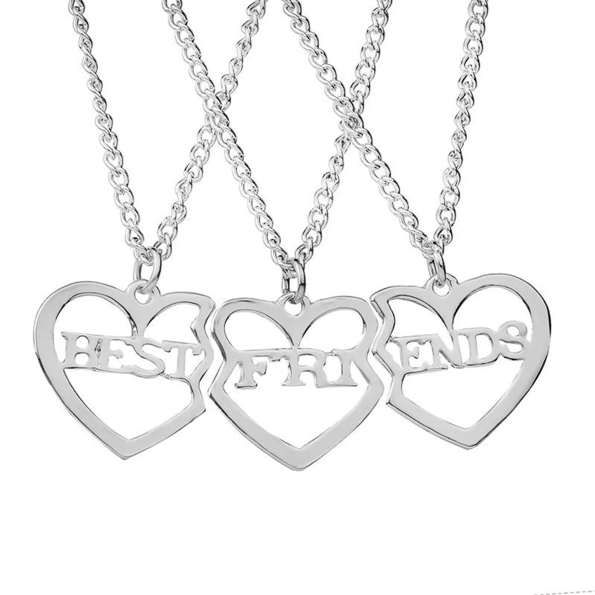 Best Selling Best Friends Heart-shaped Necklace Yiwu Gooddiy Wholesale