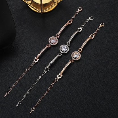 Lady Geometric Alloy Plating Rhinestones Women's Bracelets