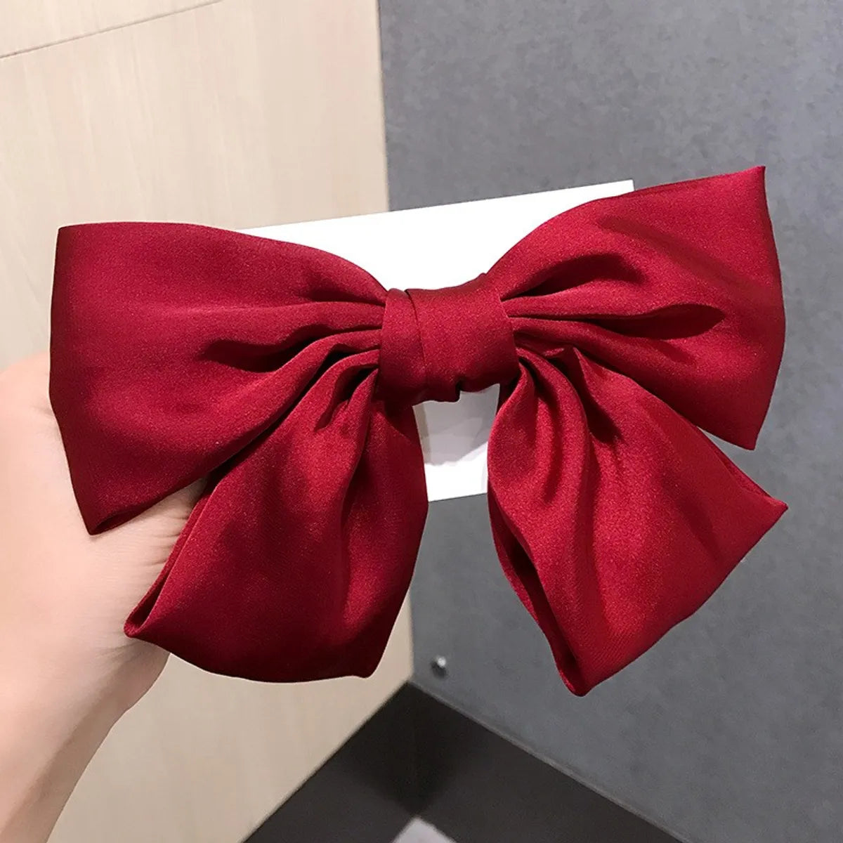 Big Bow Hairpin Red Clip Headwear Hair Rope Women'S Hair Rope Super Fairy Net Red Hair Card Back Of Head Black Hair Accessories