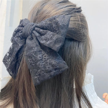 Big Lace Double Bow Hairpin