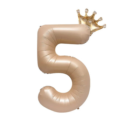 Birthday Basic Simple Style Number Aluminum Film Birthday Balloons