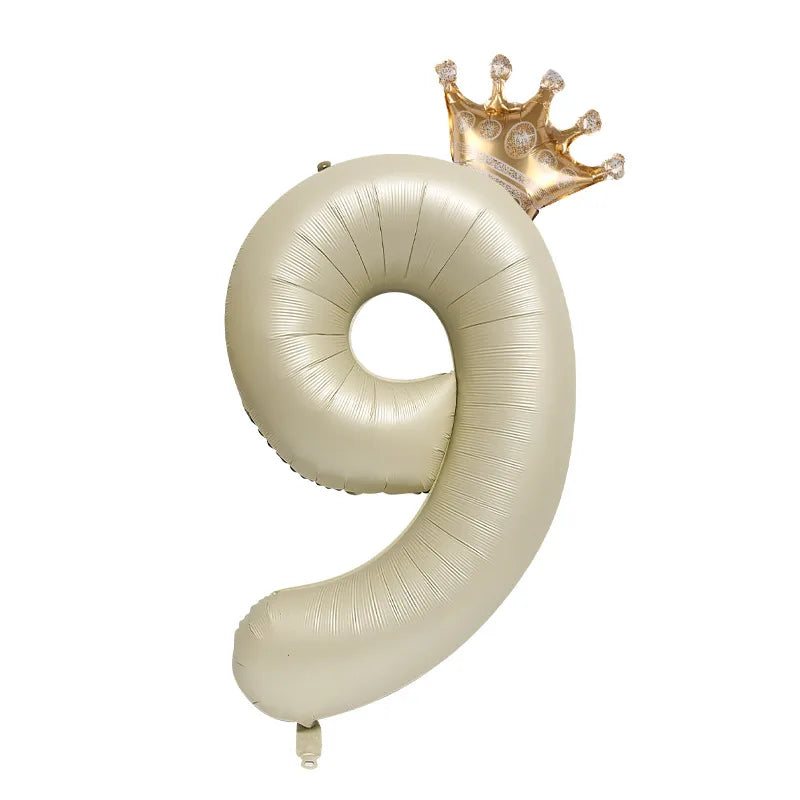 Birthday Basic Simple Style Number Aluminum Film Birthday Balloons