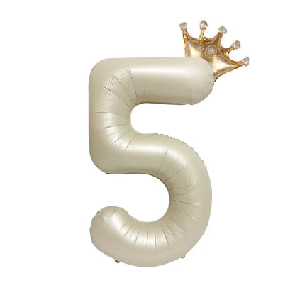 Birthday Basic Simple Style Number Aluminum Film Birthday Balloons