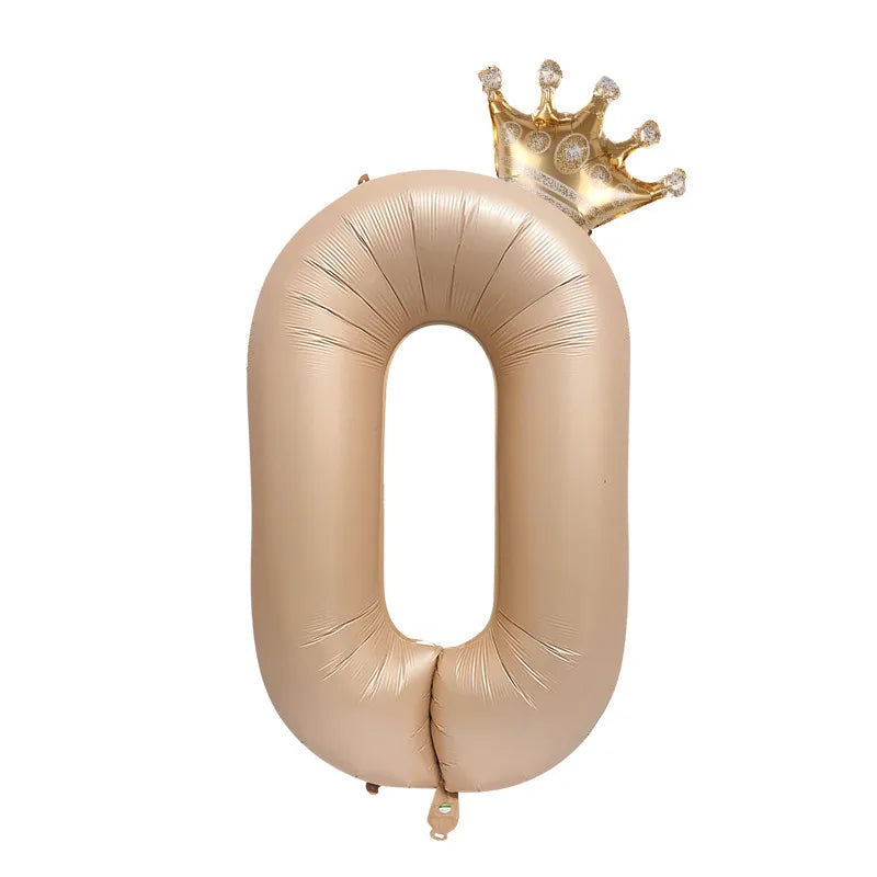 Birthday Basic Simple Style Number Aluminum Film Birthday Balloons