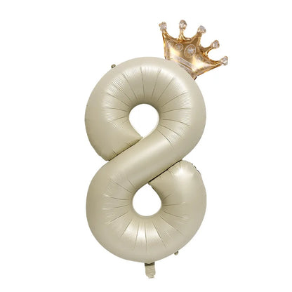 Birthday Basic Simple Style Number Aluminum Film Birthday Balloons