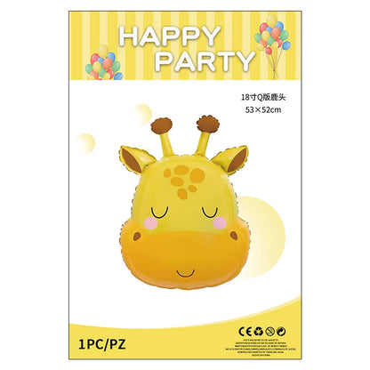 Birthday Cute Animal Aluminum Film Party Festival Balloons