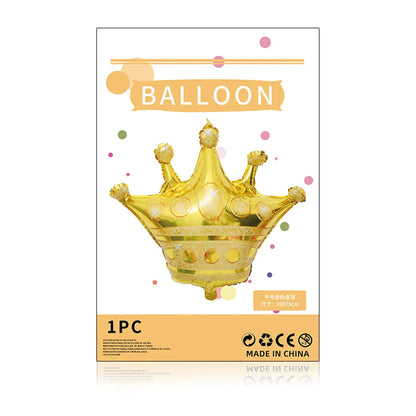 Birthday Cute Letter Crown Aluminum Film Birthday Balloons