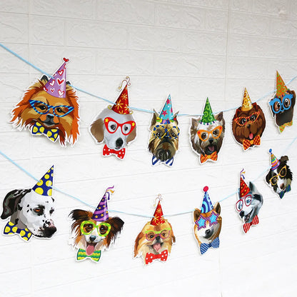 Birthday Dog Paper Party Decorative Props 1 Piece