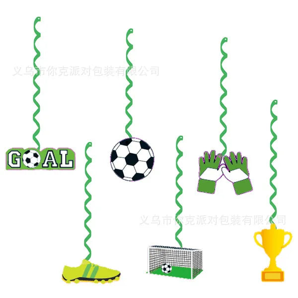 Birthday Letter Football Paper Party Flag Tableware