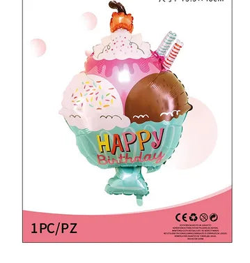 Birthday Modern Style Classic Style Ice Cream Candy Aluminum Film Party Birthday Balloons