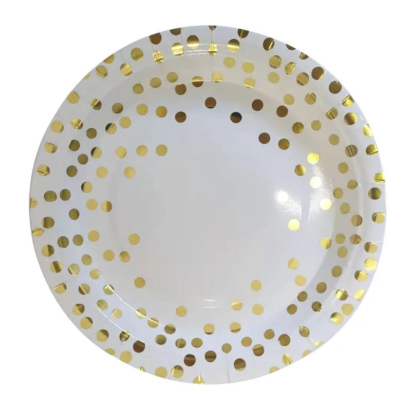 Birthday Round Dots Paper Party Tableware 1 Set