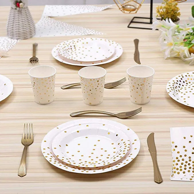 Birthday Round Dots Paper Party Tableware 1 Set