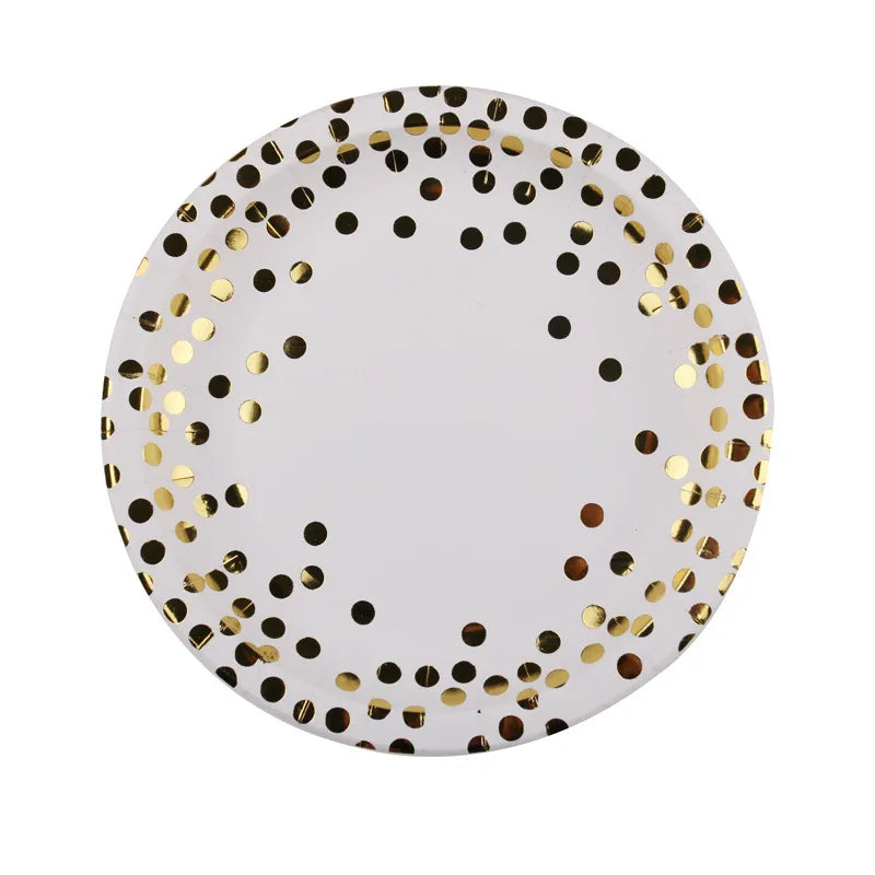 Birthday Round Dots Paper Party Tableware 1 Set