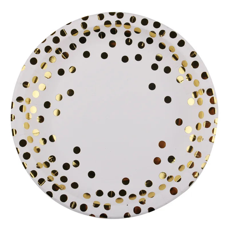 Birthday Round Dots Paper Party Tableware 1 Set