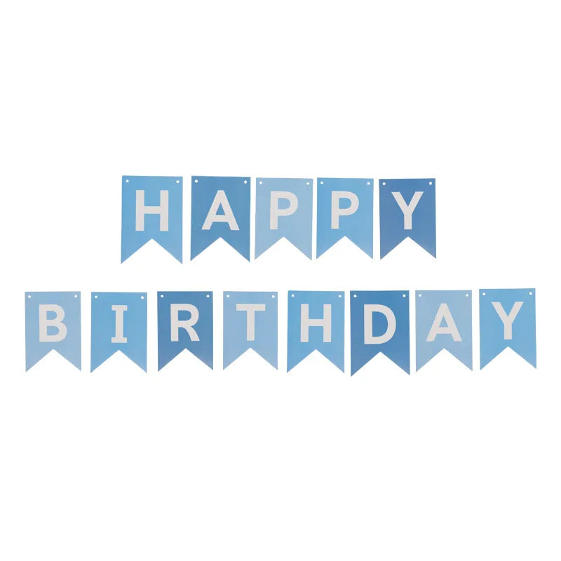 Birthday Simple Style Classic Style Letter Paper Birthday Hanging Flag