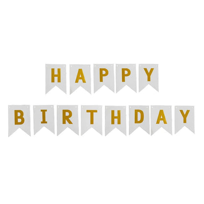 Birthday Simple Style Classic Style Letter Paper Birthday Hanging Flag