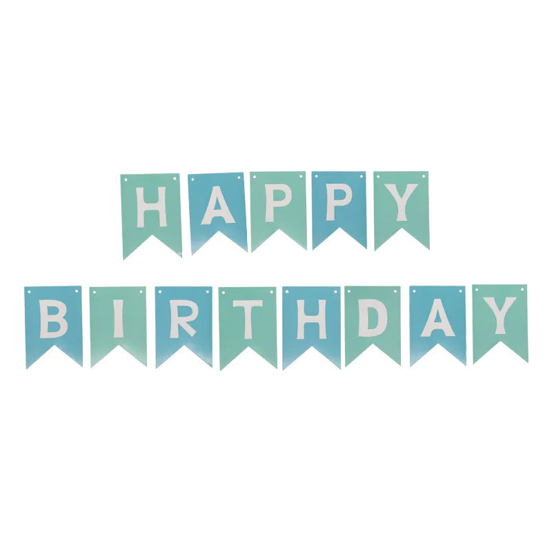 Birthday Simple Style Classic Style Letter Paper Birthday Hanging Flag