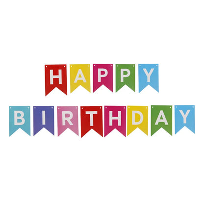 Birthday Simple Style Classic Style Letter Paper Birthday Hanging Flag