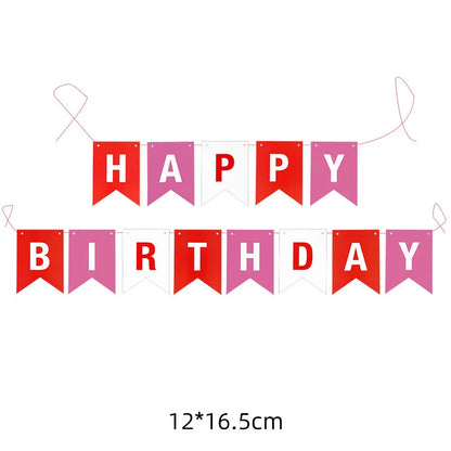 Birthday Simple Style Classic Style Letter Paper Birthday Hanging Flag