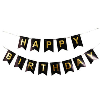 Birthday Simple Style Classic Style Letter Paper Birthday Hanging Flag