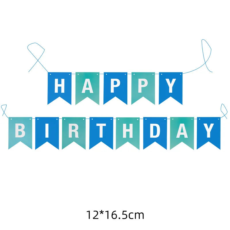 Birthday Simple Style Classic Style Letter Paper Birthday Hanging Flag