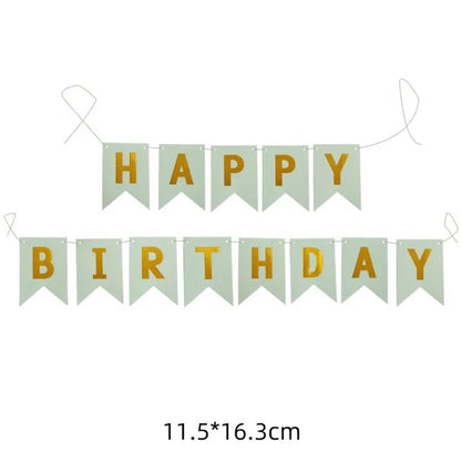 Birthday Simple Style Classic Style Letter Paper Birthday Hanging Flag