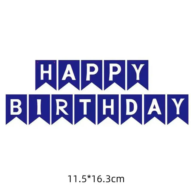 Birthday Simple Style Classic Style Letter Paper Birthday Hanging Flag