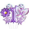 Birthday Simple Style Classic Style Number Butterfly Aluminum Film Festival Balloons