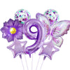 Birthday Simple Style Classic Style Number Butterfly Aluminum Film Festival Balloons