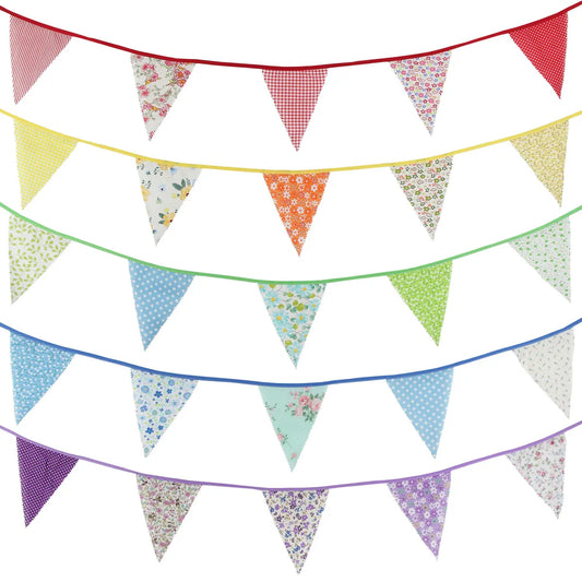 Birthday Solid Color Flower Cloth Party Flag