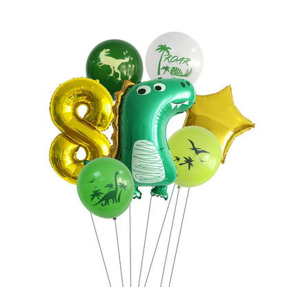 Birthday Vacation Classic Style Dinosaur Aluminum Film Holiday Festival Balloons