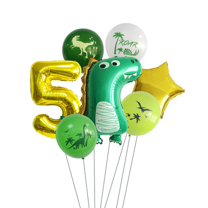 Birthday Vacation Classic Style Dinosaur Aluminum Film Holiday Festival Balloons