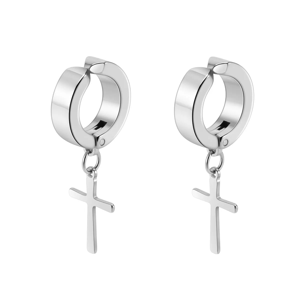 Gothic Cross Plating 304 Stainless Steel Titanium Steel Earrings