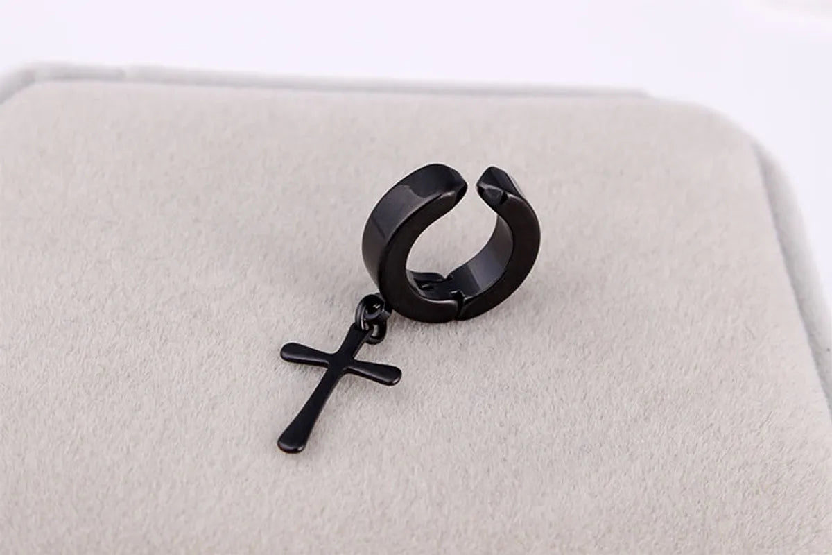 Gothic Cross Plating 304 Stainless Steel Titanium Steel Earrings