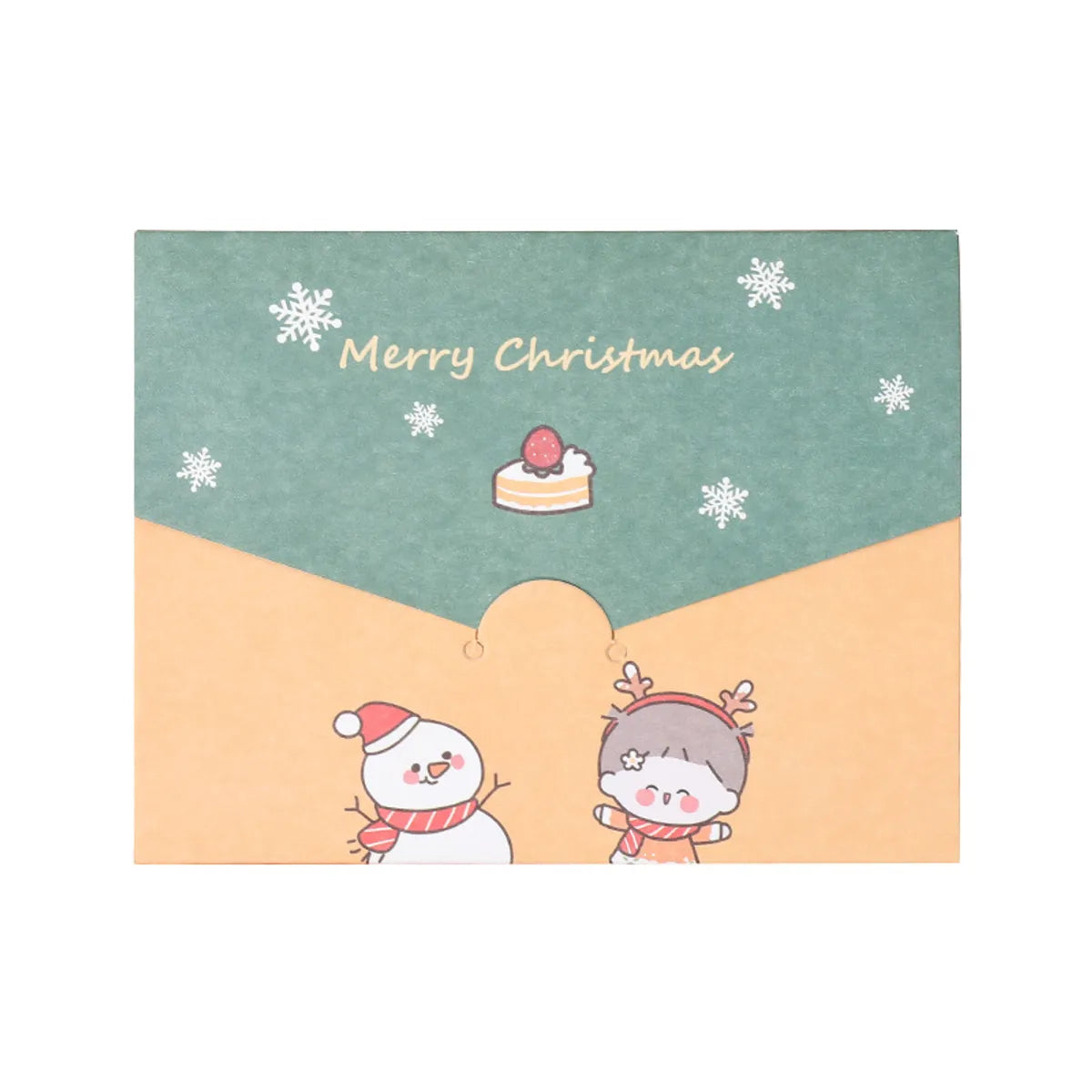 Blessing Diy Folding Message Cartoon Christmas Series Greeting Card