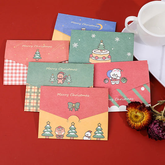 Blessing Diy Folding Message Cartoon Christmas Series Greeting Card